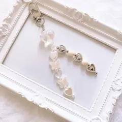 ビーズキーホルダー 韓国 ハンドメイド ハート