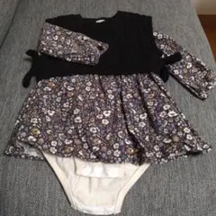 petit main 花柄ワンピース 80