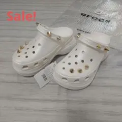 【新品未使用】crocsクラシックベイグリッタースタッツクロッグウィメン 23㎝