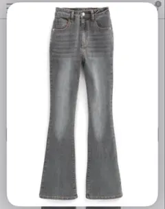 セミフレアデニムパンツ グレー [cu508]