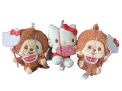 【新品】モンチッチ×ハローキティ　アニバーサリーおすわりマスコット モンチッチ