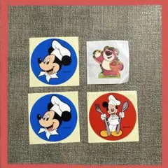 ミッキーマウス シェフ コック ステッカー ロッツォ4枚セット