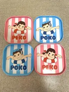 ペコちゃん ブリキコースター 4枚セット ミルキー