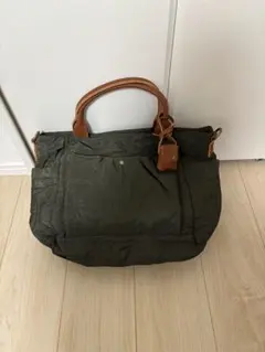 新品 シャンブルドゥシャーム トートバッグ2way レザー×キルティング カーキのサムネイル