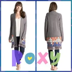 Roxy ロング丈 ニットカーディガン ニットガウン Lサイズ 新品のサムネイル