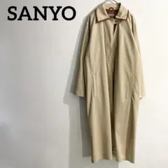SANYO 三陽商会 ステンカラーコート ベージュ 配色デザインのサムネイル