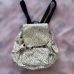 Kipling リュック バックパック チャーム付き ドット柄 - メルカリ