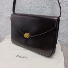 ​美品✨BALLY✨ヴィンテージ レザー フラップ ショルダーバッグ 茶