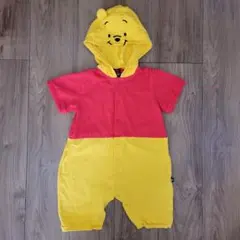 ディズニー　プーさん フード付きロンパース M　ベビードール