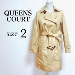 QEENS COURTトレンチコート ベージュ【2】仕事　就活　通勤　リクルート