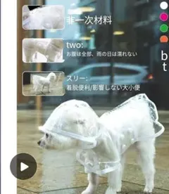 ペットの犬レインコート子犬防水ポンチョ