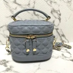 RANDA ランダ キルティング2WAYミニバニティバッグ ブルー