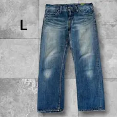 ハニーズ レギュラーストレート デニム パンツ ジーンズ L 青 ブルーのサムネイル