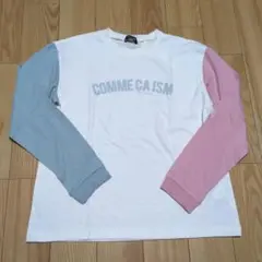 新品☆コムサイズム　オフ白　ロゴプリント長袖Tシャツ150㎝