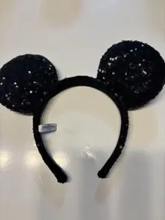 ミッキーマウス耳型カチューシャ ブラック