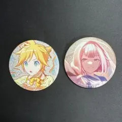 鳳えむ　鏡音レン　グリッター缶バッジ　41c