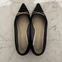 LE TALON ポインテッドメタルリボンフラット