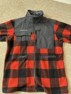 TITANIUM フリースジャケット 赤・黒チェック