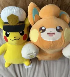 【新品タグあり】ポケモン　めちゃもふぐっとぬいぐるみ　パモ キャプテンピカチュウ