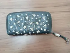 JIMMYCHOO ラウンドファスナー長財布　スタッズ　星　レザー