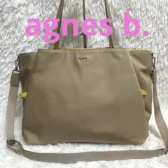 ⭐極美品⭐ アニエスベー ハンドショルダーバッグ カーキ ナイロン 