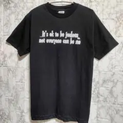 ALSTYLE 英字メッセージTシャツ 黒 S 輸入古着のサムネイル