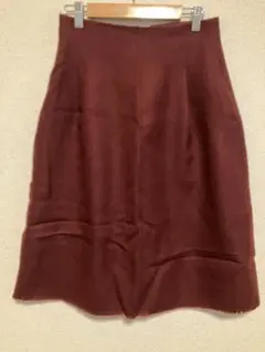 【URBAN RESEARCH】ウール混 タイトスカート ボルドー 36 Sのサムネイル