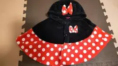ミニーマウス風 ベビー ポンチョ ~95cm フリース素材