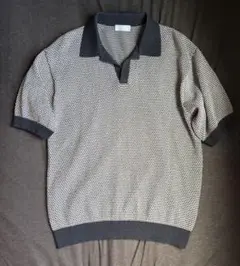 GOOVI ポロシャツ 和紙ニットサイズ3