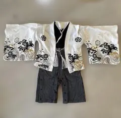 袴ロンパース 男の子 90cm お食い初め 初節句 和装（汚れあり）