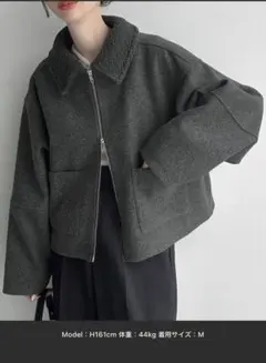 ダークグレー フリースジャケット Mサイズ