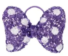 ディズニー　ミニー　ヘアゴム　大リボン　ミニーの日　紫　パープル