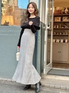 ツイード ロングスカート