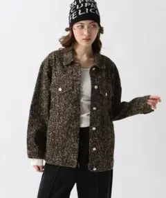FOREVER 21 ブラウン オーバーサイズジャケット FREE レオパード柄
