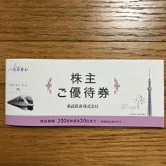 【匿名配送】東武鉄道 株主優待券 1冊 スカイツリー 東武動物公園 最新