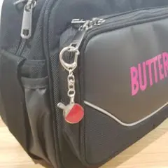 卓球　ラケット型キーホルダー《メタル》