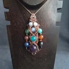 【迫力】19種類の石たちオリジナルデザインマクラメペンダント