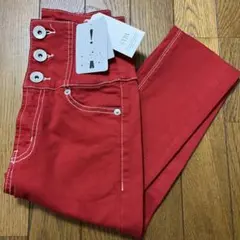 GYDA ハイウエストボタンカラーパンツ