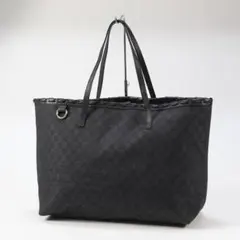 GUCCI GGキャンバス×レザー トートバッグ 354666 493492