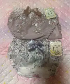 花柄刺繍ショーツ　2枚セット　LL 新品未使用品　送料込み
