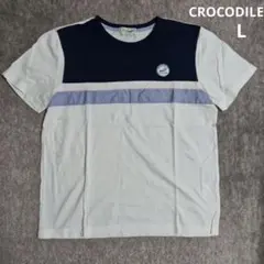 CROCODILE クロコダイル 半袖 L トップス Tシャツ 白 ホワイトのサムネイル
