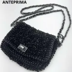 アンテプリマ ルッケット 2way ハンドバッグ ショルダー エナメルブラック