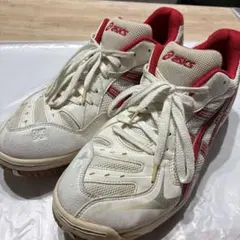 ASICS 安全靴 ホワイト/レッド ベルクロ - メルカリ