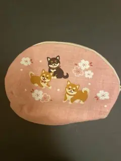 柴犬デザイン　ポーチ