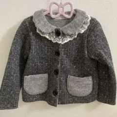 【studio mom 】ヘリンボーンジャケット グレー