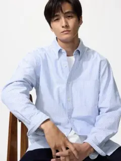 UNIQLO オックスフォードシャツ/ストライプ