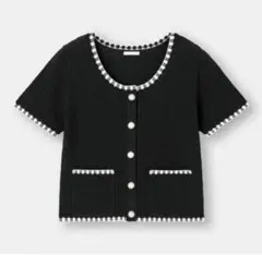 新品⭐︎gu バイカラーパールボタンカーディガンのサムネイル