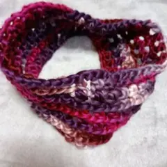 ピンク紫グラデーションスヌード