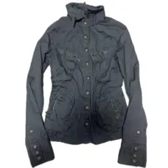 ダークグレー ミリタリージャケット レディース