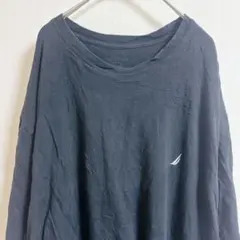 希少✨ NAUTICA 【XXL】 ブラック オーバーサイズ Tシャツ